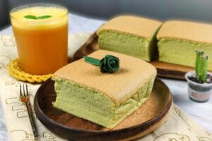 Pandan Castella Cake - My Lovely Recipes