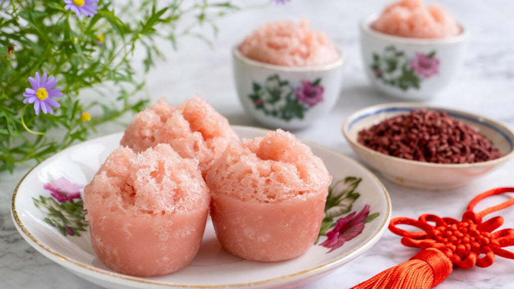 Red Yeast Rice Huat Kueh (Steamed Rice Cake) My Lovely Recipes