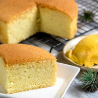 Durian Sponge Cake 榴莲海绵蛋糕