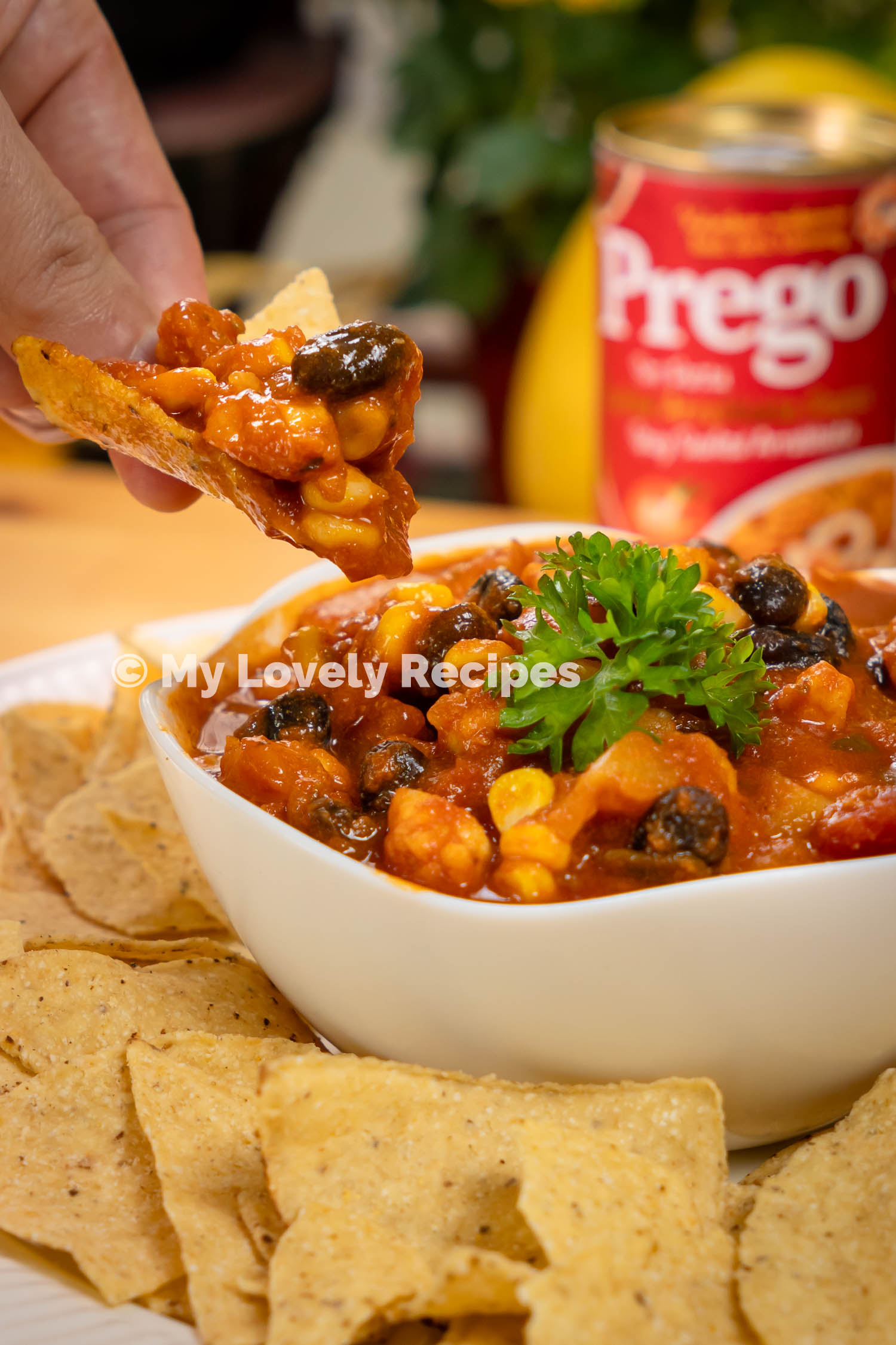 Grilled Shrimp Arrabbiata Salsa with Nachos - My Lovely Recipes