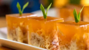 椰糖蛋花燕菜糕 Gula Melaka Egg Jelly