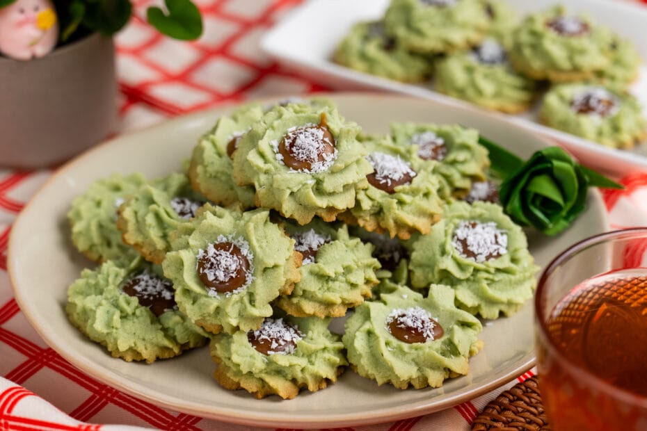 香兰椰糖黄油饼 Ondeh Ondeh Butter Cookies