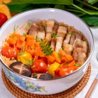 Tomato Pork Belly Steamed Rice 番茄五花肉蒸饭
