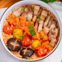 Tomato Pork Belly Steamed Rice 番茄五花肉蒸饭